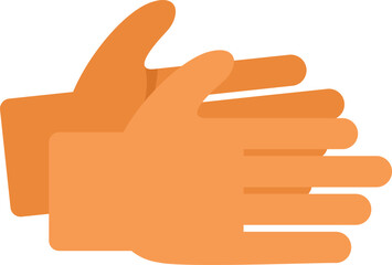 Two hands are clapping, creating a cheerful sound of approval and support