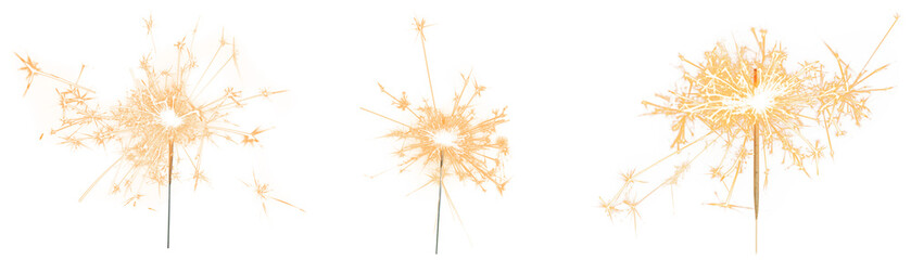 Obraz premium Sparkler png cut out element set