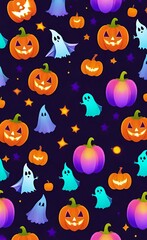 Naklejka premium colorful halloween background