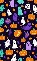 Naklejka premium colorful halloween background