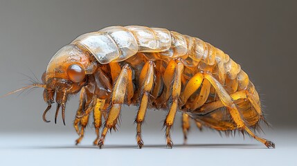Fototapeta premium Macro Photography of a Tiny Insect with a Detailed Exoskeleton