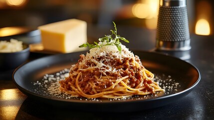 spaghetti with parmesan