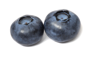 Blueberry macro isolated on white background