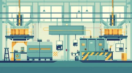 Minimal Factory Floor Design with Modern Equipment
