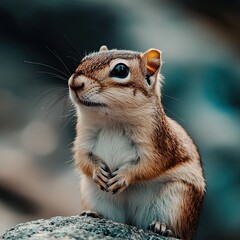 Fototapeta premium chipmunk isolated on abstract background