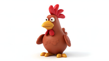 Chicken icon farm and Agriculture 3D