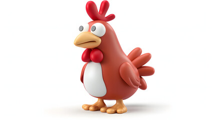 Chicken icon farm and Agriculture 3D