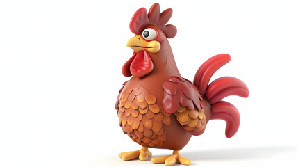 Chicken icon farm and Agriculture 3D