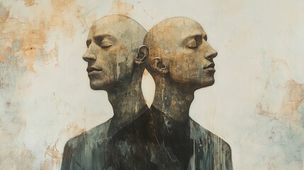 Two Men in Thought: A Contemporary Portrait Painting