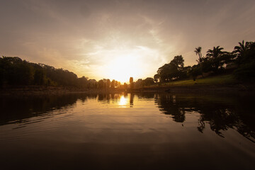 sunrise over the river