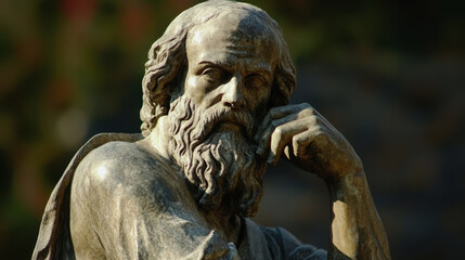 Obraz premium World Philosophy Day. the philosopher reflects. The ancient philosopher