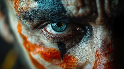 Close Up Portrait of an Eye with Intense Gaze