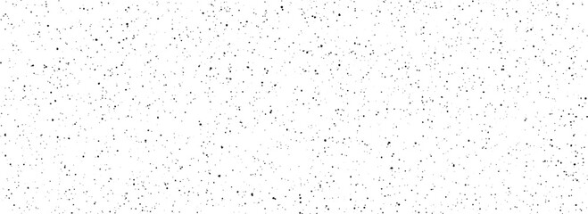 Seamless grainy speckles texture. Distress grunge dots background. Black gritty splash repeated pattern. Splatter dirty grit overlay with drops, specks, flecks. Gravel noise for banner, poster. Vector
