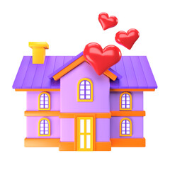 3D Wedding House Illustration