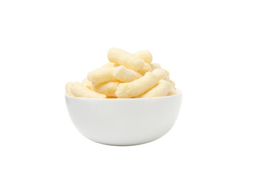 PNG, Sweet corn sticks in bowl, isolated on white background