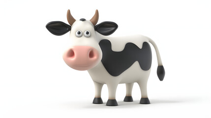 Naklejka premium Cow Icon farm and Agriculture 3D