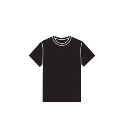 Naklejka premium T-shirt design vector silhouette black color. Black T-shirt Design Vector silhouette. T-shirt logo, icon, vector silhouette.