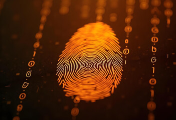 Elegant fingerprint and padlock combination concept. Suitable for security advertisements, banner security page data, defense, bank security, security database, promotion database etc.