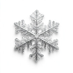 white snow flake on white background