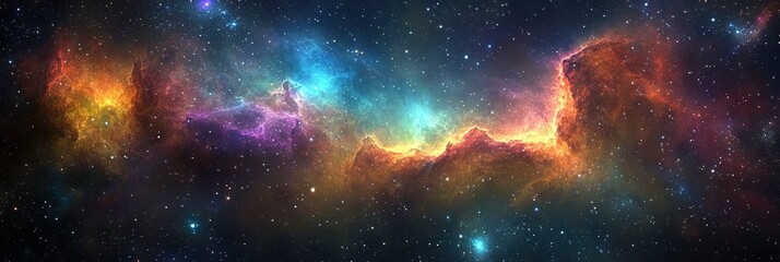 Fototapeta premium a galaxy made up of a lot of different colors, there are lots of stars and a few constellations 