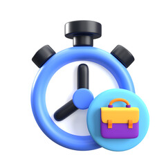 3D Working Time Illustration