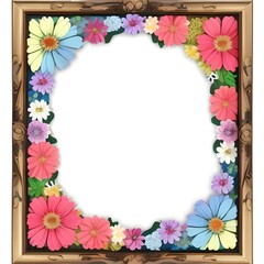 Obraz premium Hand drawn art nouveau frame design