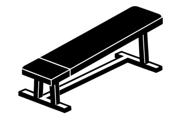 adjustable bench silhouette vector illustration