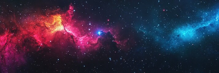 colorful astronomy concept with copy space