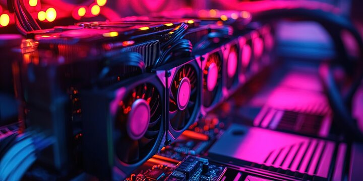 GPU farm for crypto mining and AI training