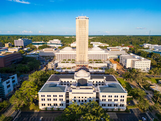 The Florida State Capitol Building and Supreme Court Building in Tallahassee Florida