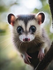 opossum isolated on summer background
