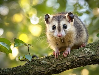 Obraz premium opossum isolated on summer background