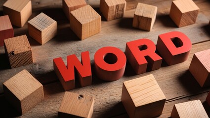 wood blocks with word help