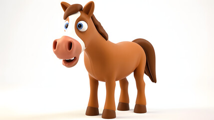 Obraz premium Horse icon farm and Agriculture 3D