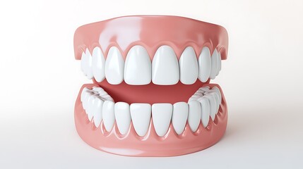 Closeup view of a tooth model with realistic rendering of gums, highlighting the importance of oral care and dental hygiene in maintaining healthy teeth.