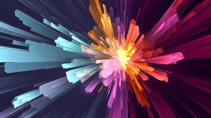 Beautifully intricate fractal burst design, featuring a stunning array of swirling patterns and intricate details.