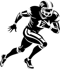 Fototapeta premium Unique Stencil Design of Football Star Player. 