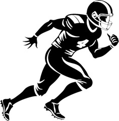 Artistic Stencil of Dynamic Football Movement. 