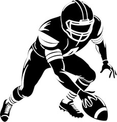 Fototapeta premium Athletic Football Player Clipart for Designs. 