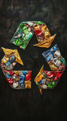 Fototapeta premium Recycling day. garbage sorting, environmental pollution.