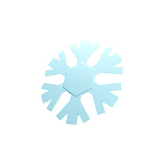 a 3D icon render snowflake