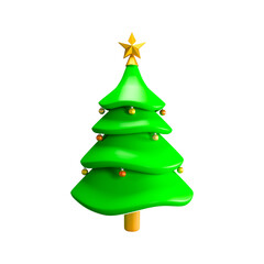 a 3D icon render christmas tree
