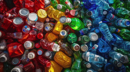 Recycling day. garbage sorting, environmental pollution.