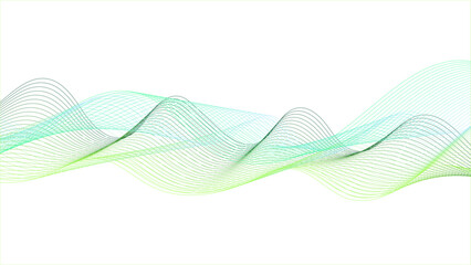 Vector abstract colorful flowing wave lines isolated on white background. Modern abstract glowing wave background. Dynamic flowing wave lines design element.