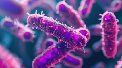 Fototapeta premium Microbiome and Mental Health: Research the role of the gut-brain axis in mental health, studying how gut microbiota influence anxiety, depression, and autism. 