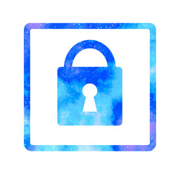 マーブルな星空｜南京錠マーク