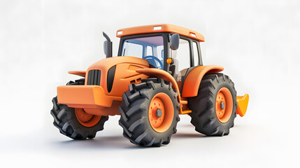 Fototapeta premium Tractor icon farm and Agriculture 3D