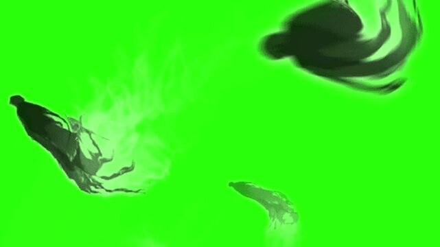 Ghosts flying effect halloween green screen background halloween ghosts flying video 4k