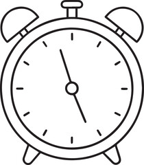 Alarm Clock line art vector design