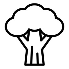 Green tree outline icon representing nature and environmental growth